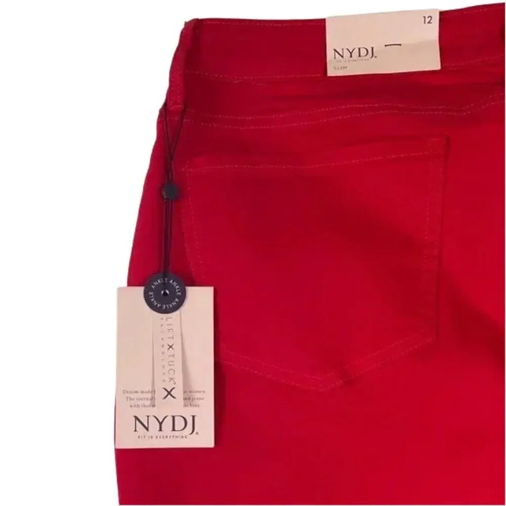 NYDJ Women's Bold Red Skinny Jeans
